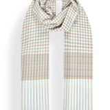 Check with Stripe Border in Merino
