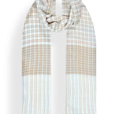 Check with Stripe Border in Merino