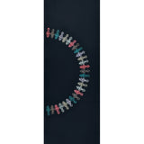 Metal Floral Half Circle in Cashmere Silk