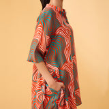 Waves Set, Flapper - Rust & Green
