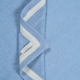 Cable Knit Double Border Baby Blanket in Cashmere