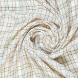 Check with Stripe Border in Merino