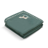 Rocking Horse Text Knit Blanket in Cotton