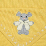 Bunny Breeze Text Knit Blanket in Cotton