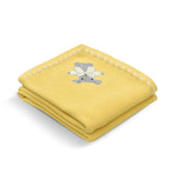 Bunny Breeze Text Knit Blanket in Cotton