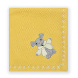 Bunny Breeze Text Knit Blanket in Cotton