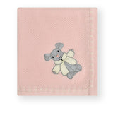 Bunny Breeze Text Knit Blanket in Cotton