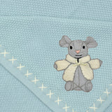 Bunny Breeze Text Knit Blanket in Cotton