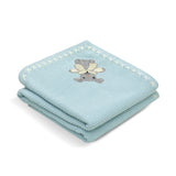 Bunny Breeze Text Knit Blanket in Cotton