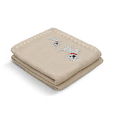 Tiny Tails Text Knit Blanket in Cotton