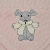 Bunny Breeze Text Knit Blanket in Cotton