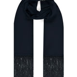 Metal Floral Half Circle in Cashmere Silk